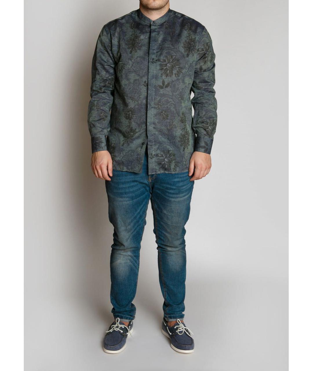 ETRO Антрацитовая льняная кэжуал рубашка, фото 5