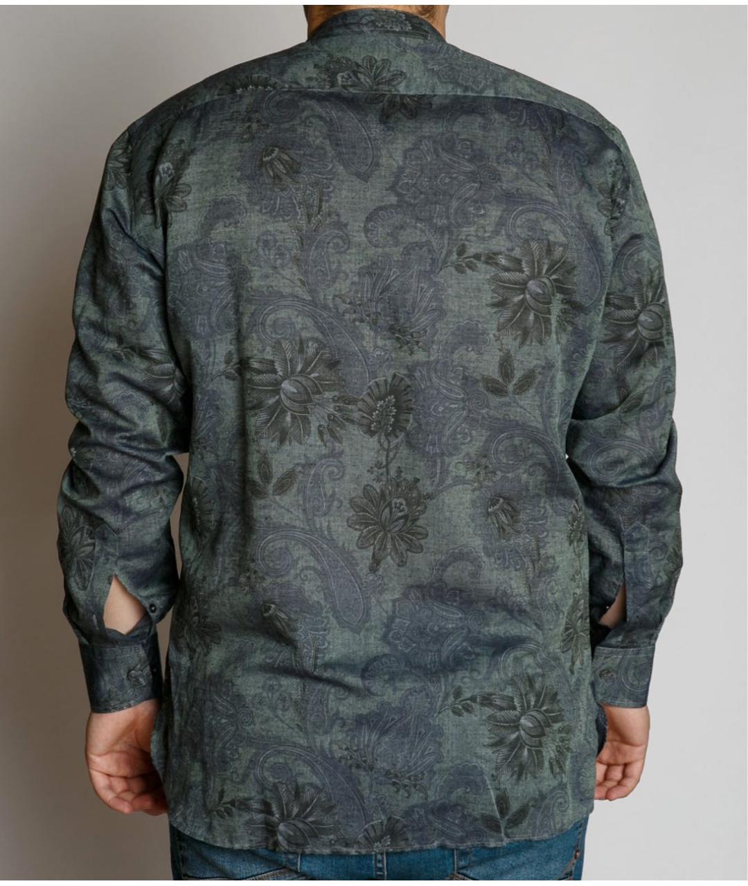 ETRO Антрацитовая льняная кэжуал рубашка, фото 3