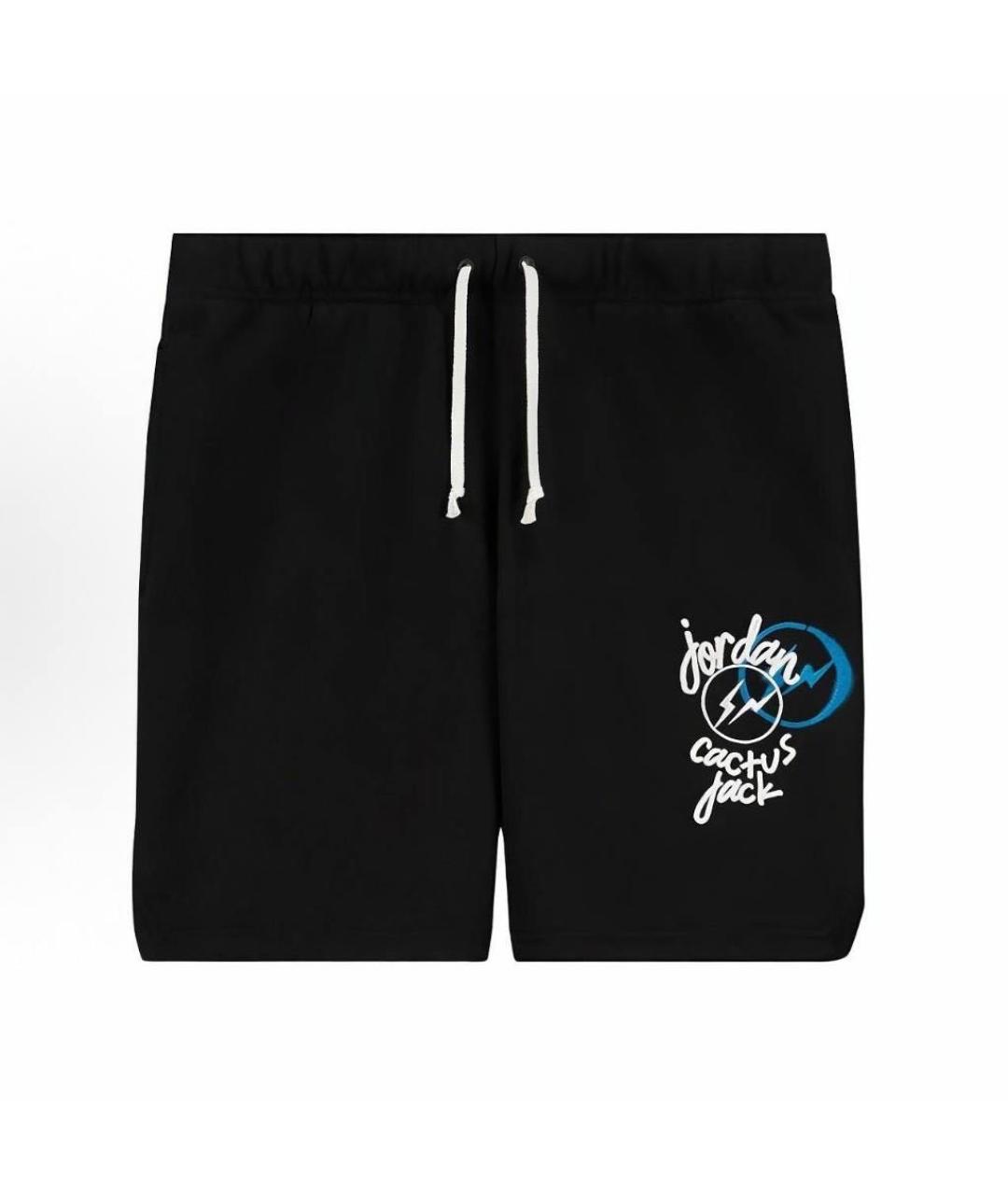 JORDAN Черные хлопковые шорты, фото 3