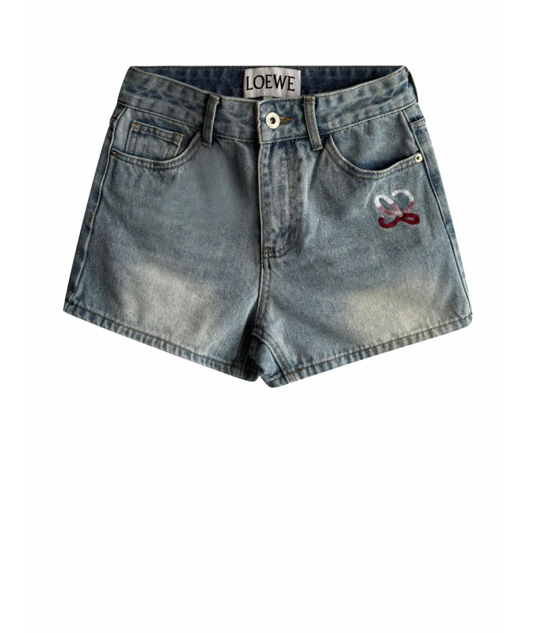 LOEWE Синие деним шорты, фото 1