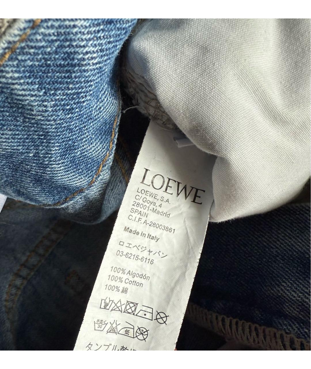 LOEWE Синие деним шорты, фото 5