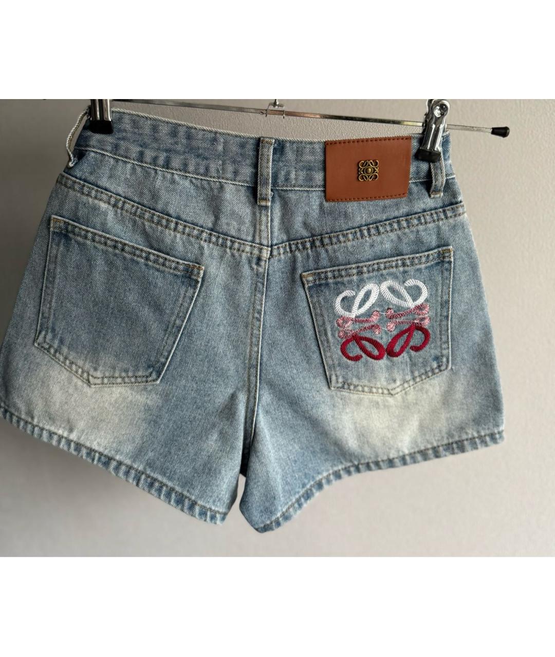 LOEWE Синие деним шорты, фото 2