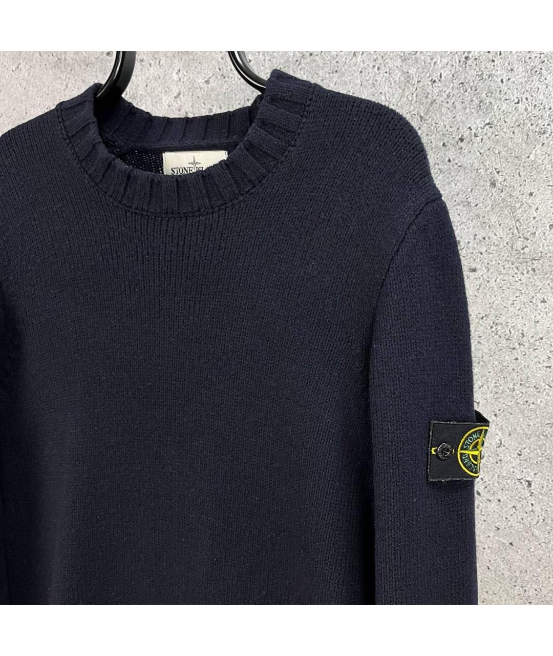 STONE ISLAND Темно-синий джемпер / свитер, фото 5