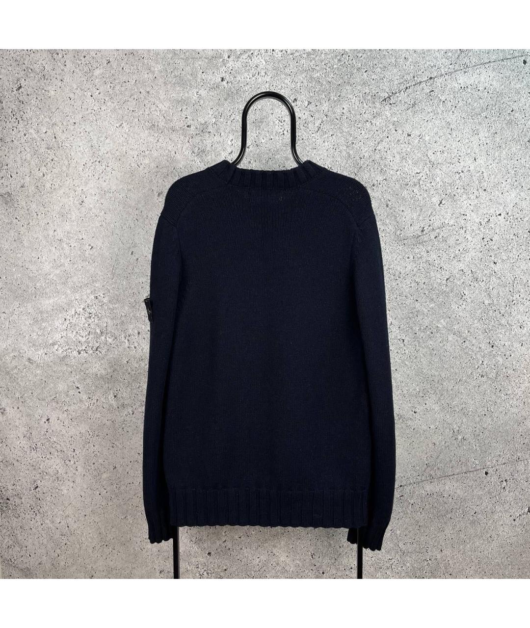 STONE ISLAND Темно-синий джемпер / свитер, фото 3