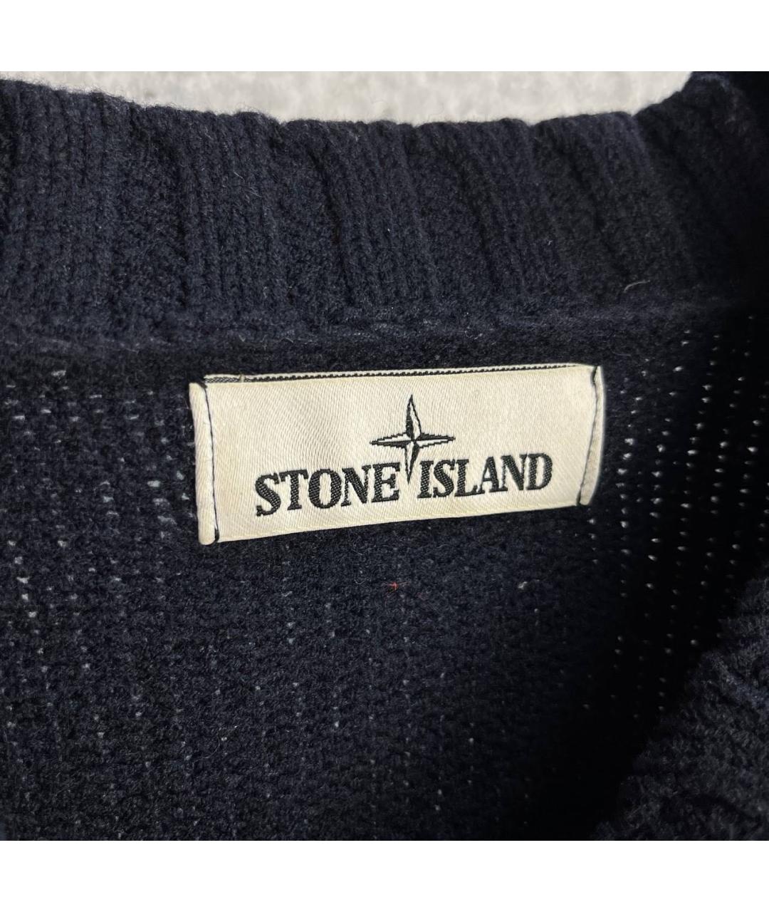 STONE ISLAND Темно-синий джемпер / свитер, фото 4