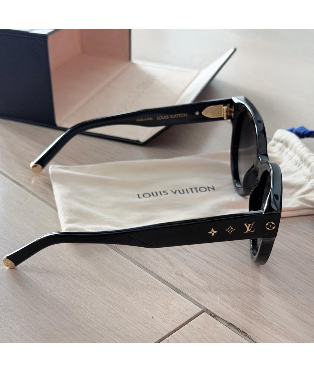 LOUIS VUITTON Черные пластиковые солнцезащитные очки, фото 2