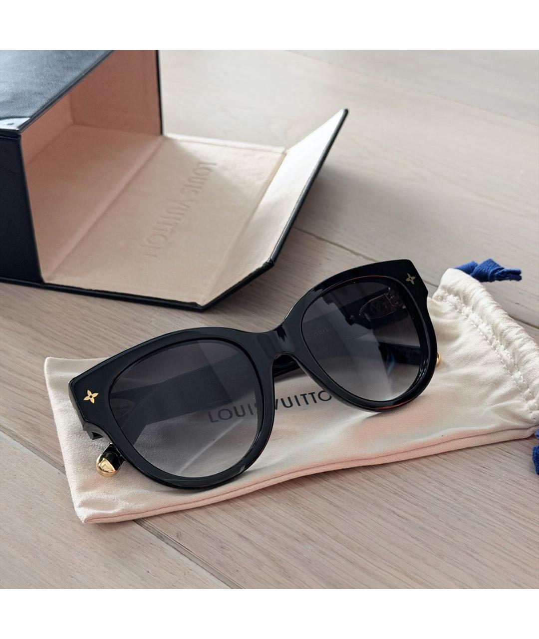 LOUIS VUITTON Черные пластиковые солнцезащитные очки, фото 5