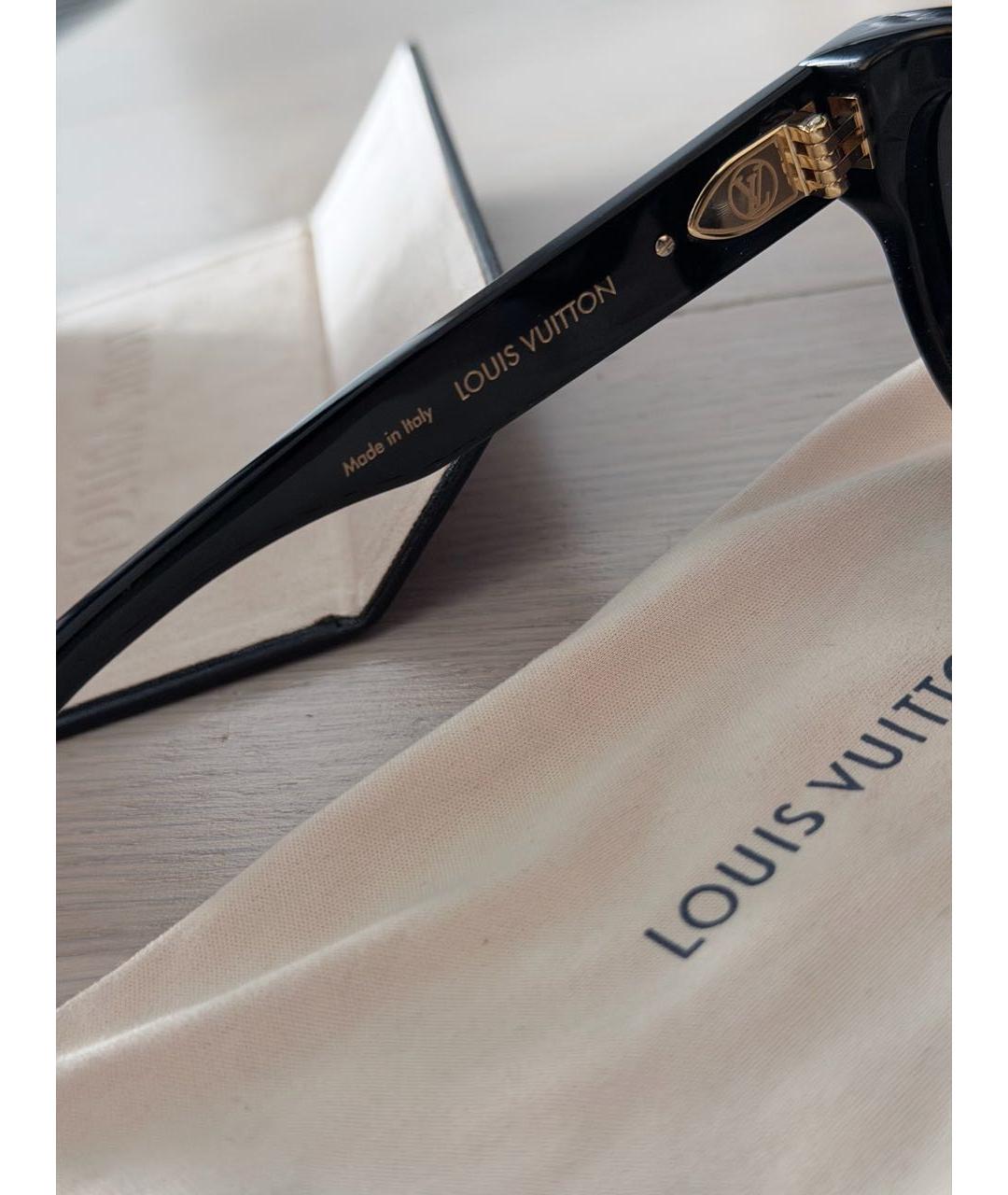 LOUIS VUITTON Черные пластиковые солнцезащитные очки, фото 3