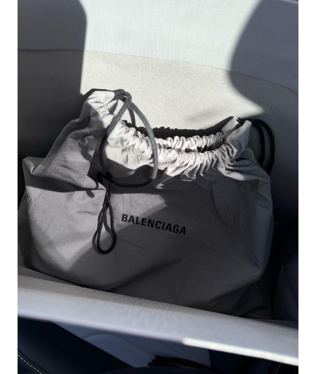 BALENCIAGA Черная кожаная сумка через плечо, фото 3