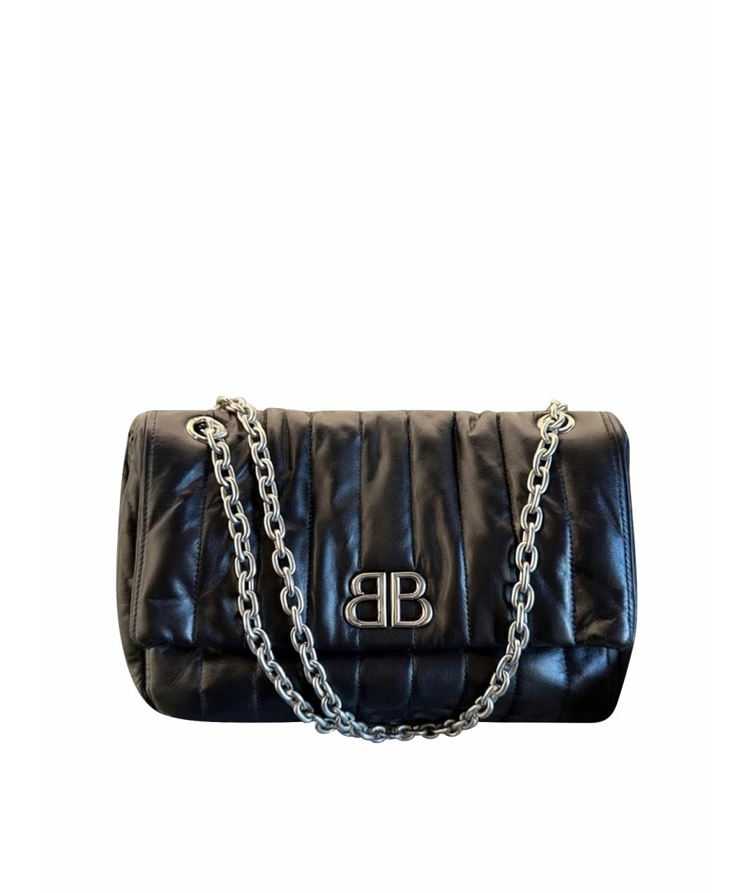 BALENCIAGA Черная кожаная сумка через плечо, фото 1