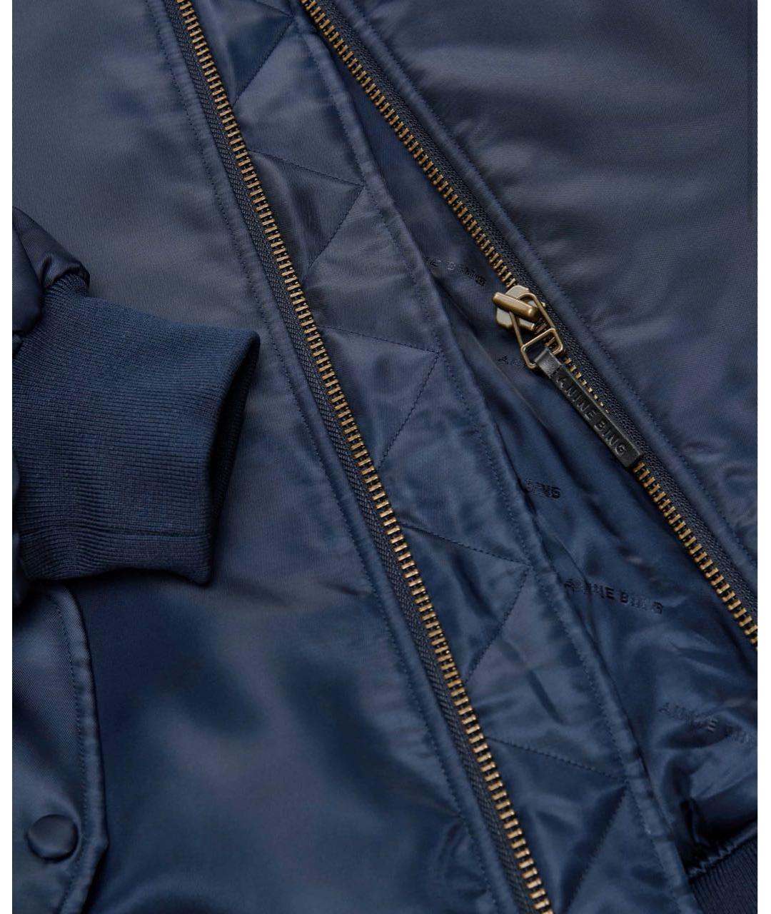ANINE BING Темно-синяя полиэстеровая куртка, фото 4