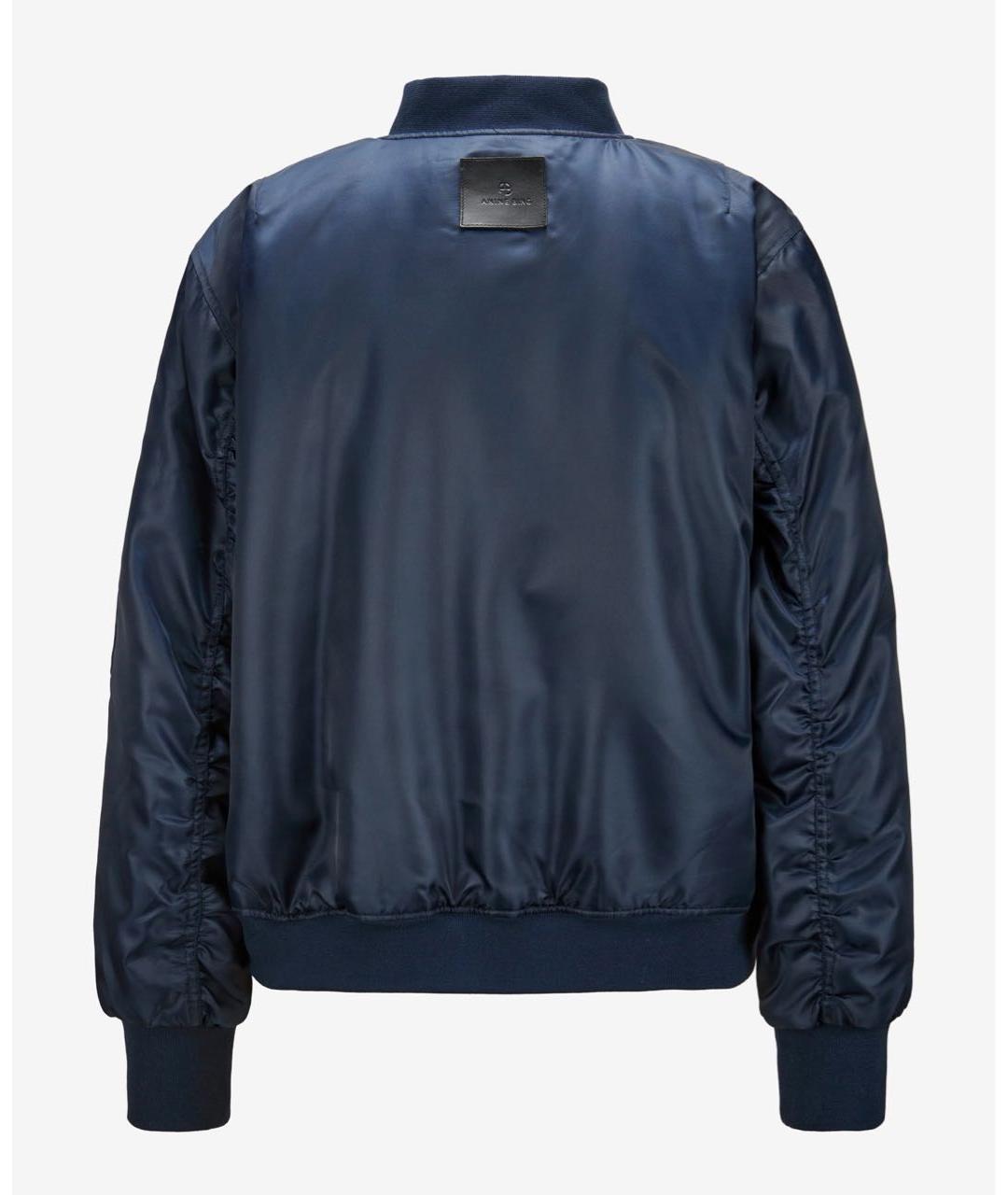 ANINE BING Темно-синяя полиэстеровая куртка, фото 2