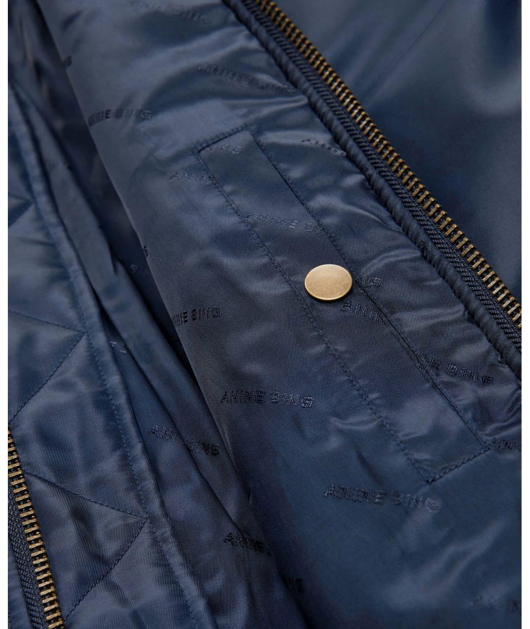 ANINE BING Темно-синяя полиэстеровая куртка, фото 5
