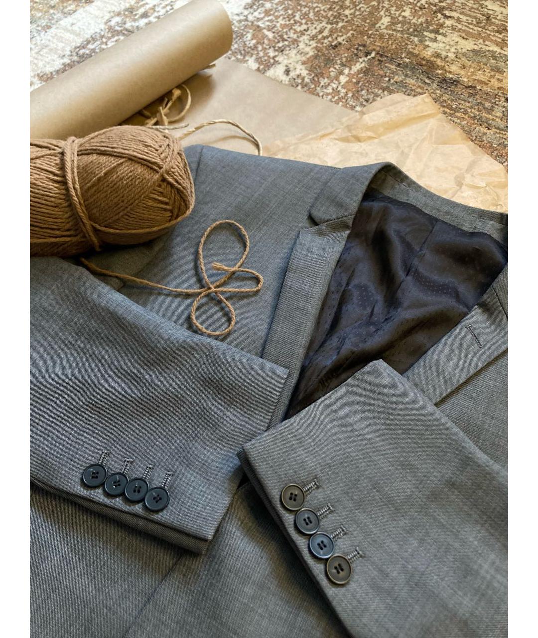 SANDRO Серый шерстяной пиджак, фото 2