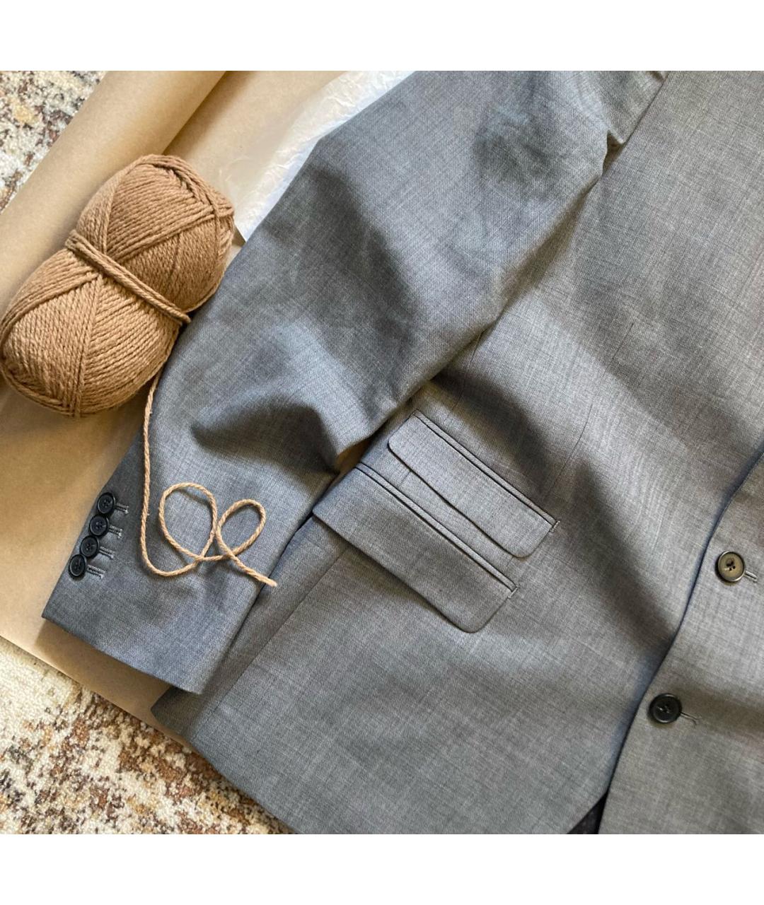 SANDRO Серый шерстяной пиджак, фото 5