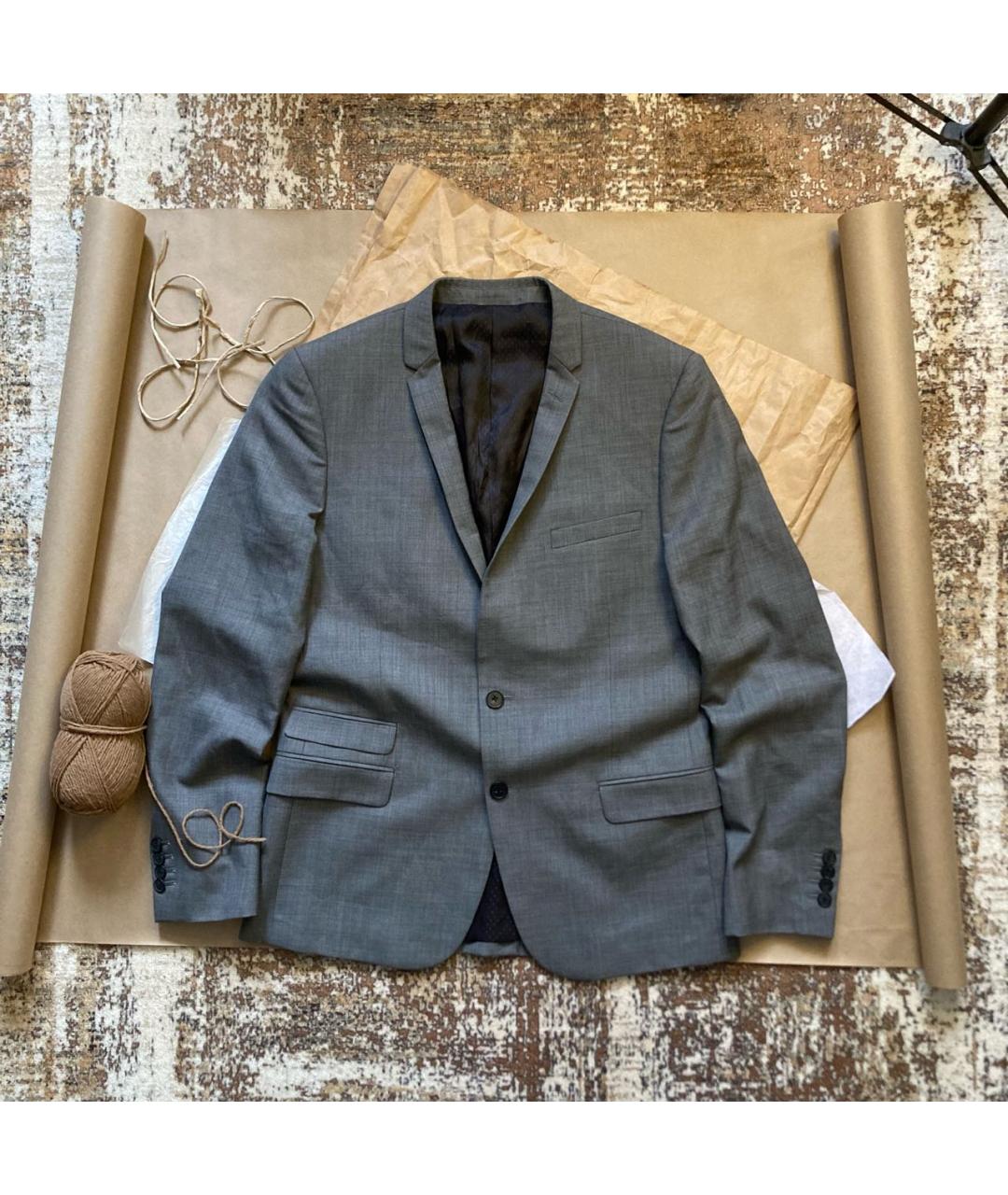 SANDRO Серый шерстяной пиджак, фото 9