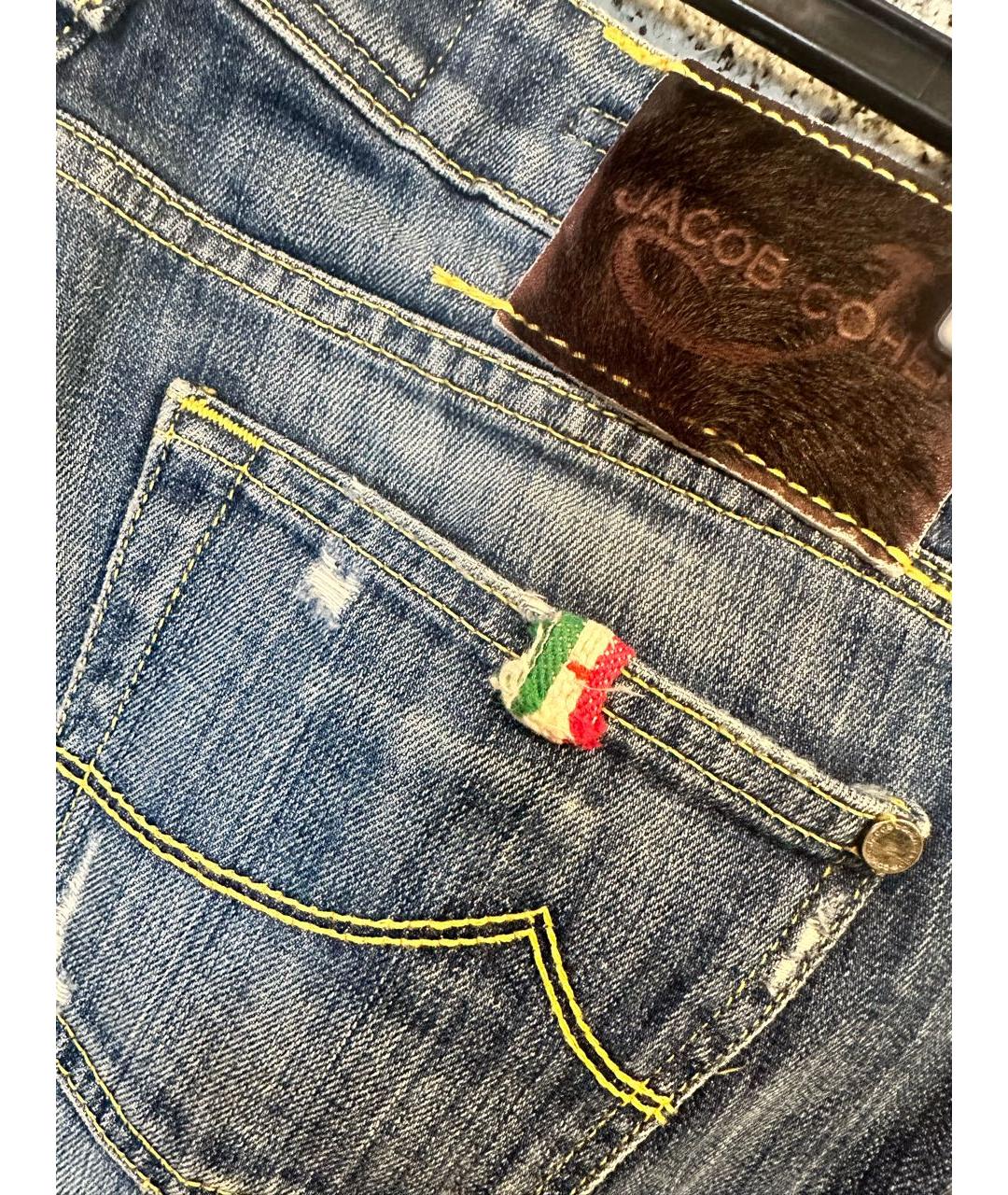 JACOB COHEN Синие хлопковые джинсы слим, фото 4