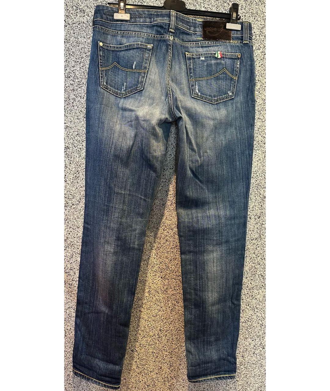 JACOB COHEN Синие хлопковые джинсы слим, фото 2