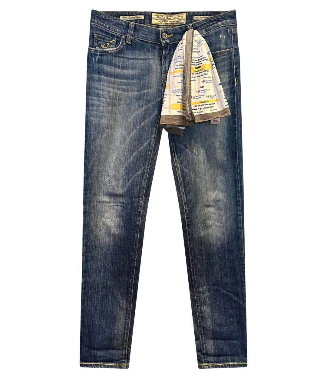 JACOB COHEN Синие хлопковые джинсы слим, фото 1