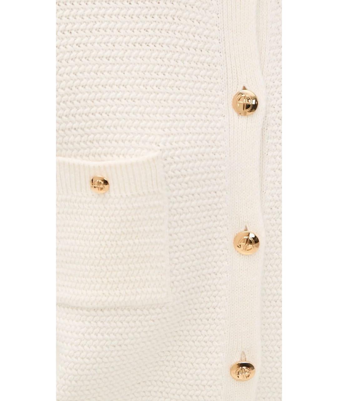 ANINE BING Белый шерстяной кардиган, фото 4