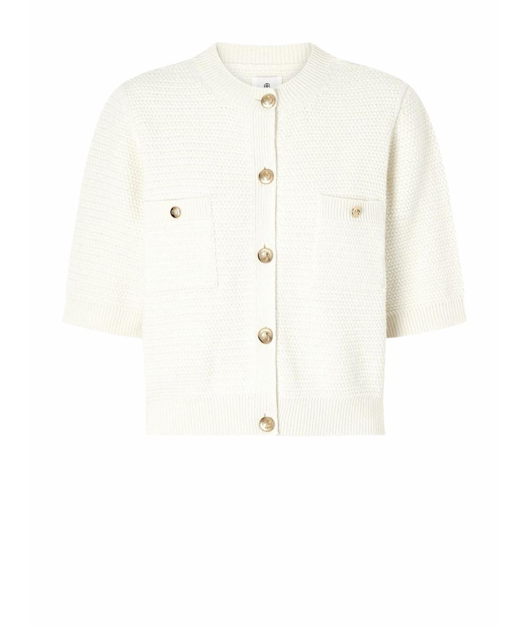 ANINE BING Белый шерстяной кардиган, фото 1