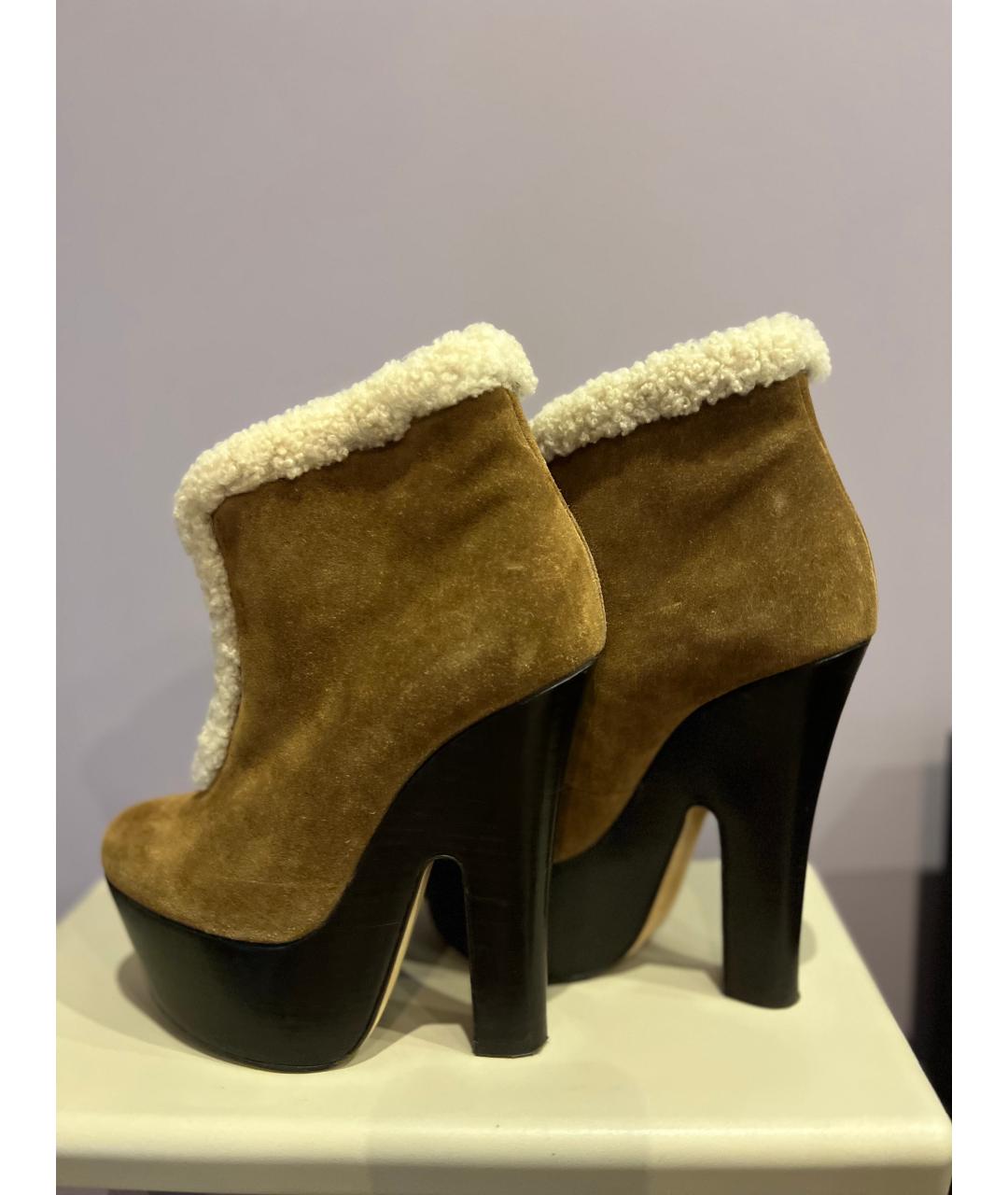 DSQUARED2 Коричневые замшевые ботильоны, фото 2