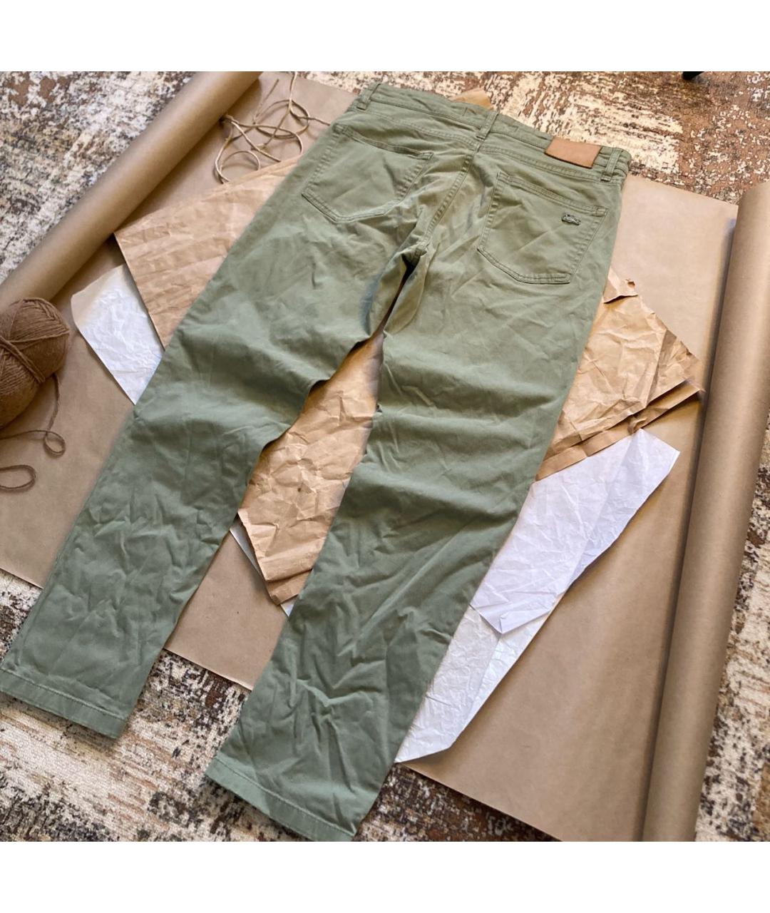 LACOSTE Хаки хлопковые брюки чинос, фото 2