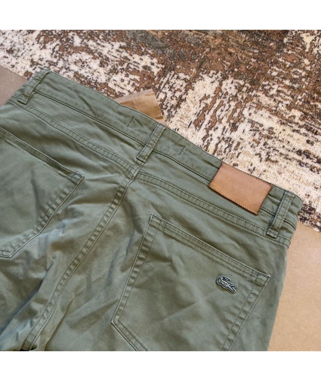 LACOSTE Хаки хлопковые брюки чинос, фото 5