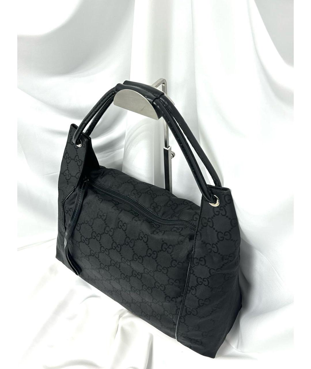 GUCCI Черная жаккардовая сумка через плечо, фото 3