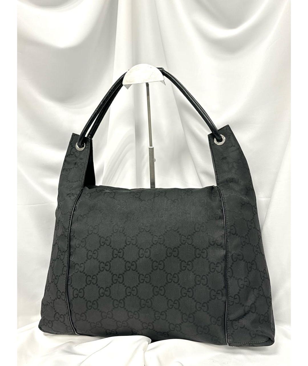 GUCCI Черная жаккардовая сумка через плечо, фото 4