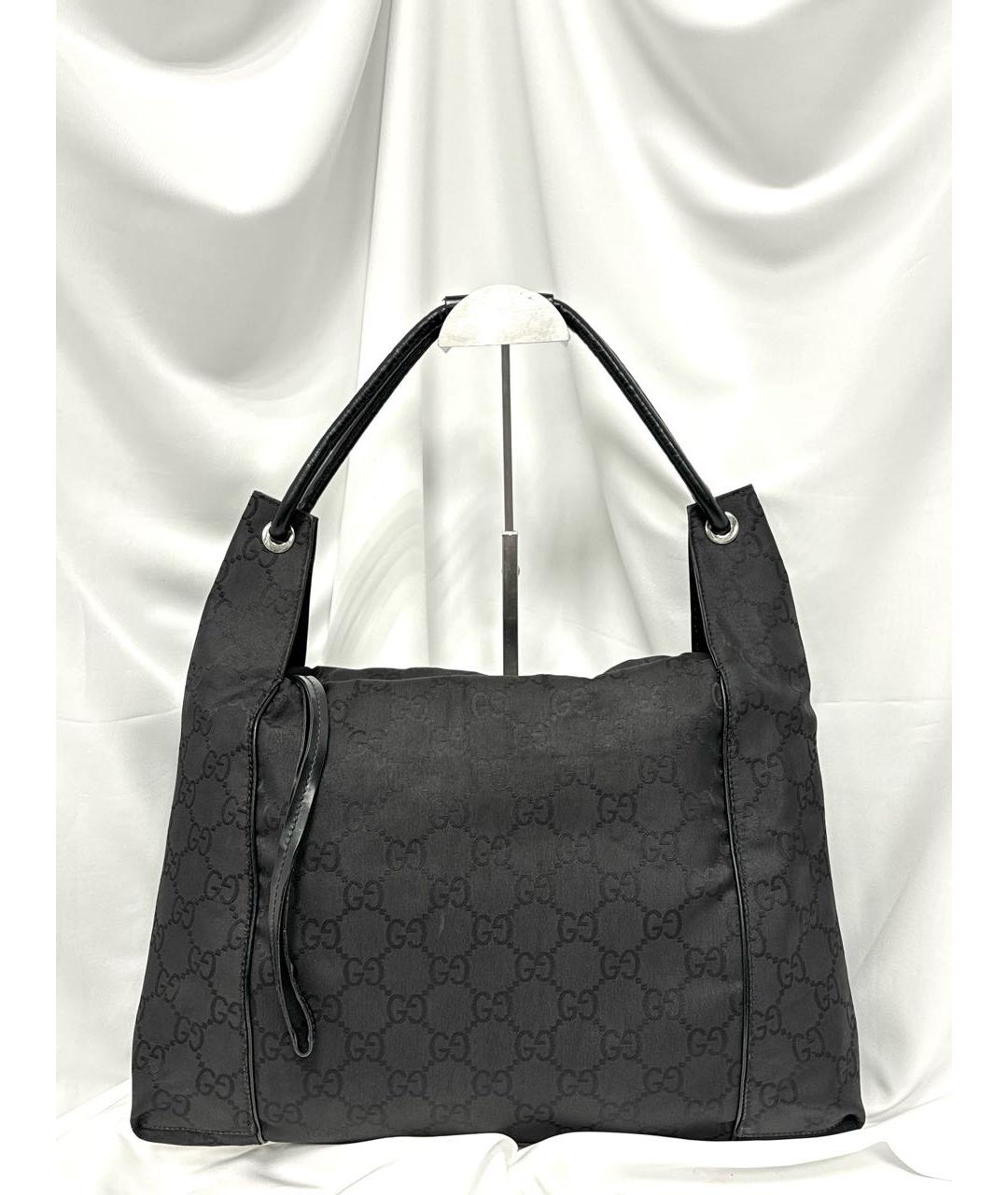 GUCCI Черная жаккардовая сумка через плечо, фото 5