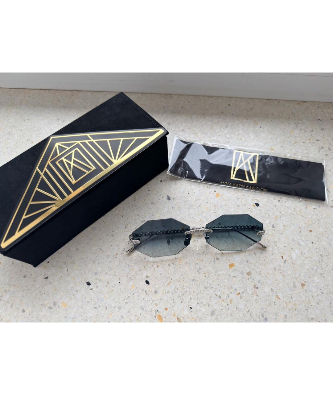 ANNA KARIN KARLSSON Синие пластиковые солнцезащитные очки, фото 2