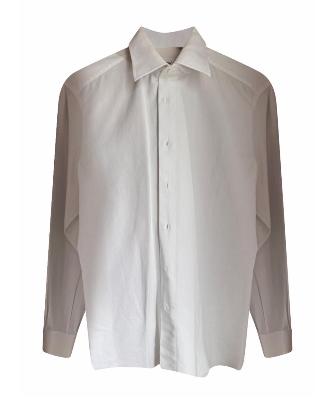 BRIONI Белая хлопковая классическая рубашка, фото 1