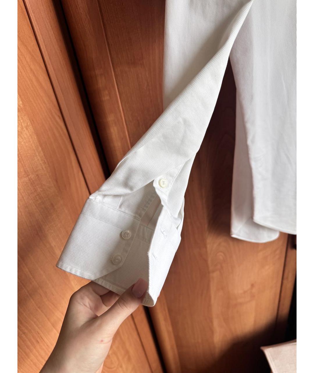 BRIONI Белая хлопковая классическая рубашка, фото 4