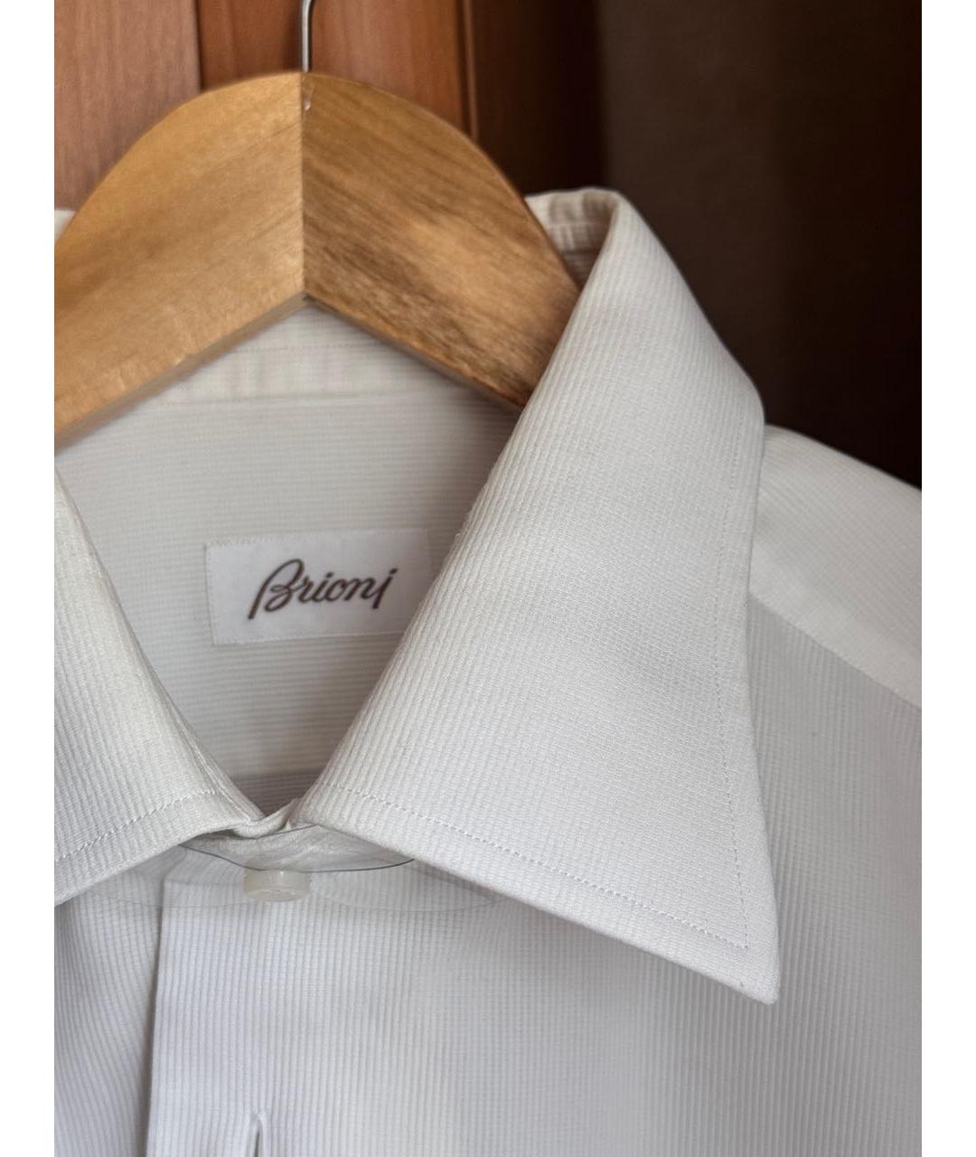 BRIONI Белая хлопковая классическая рубашка, фото 8