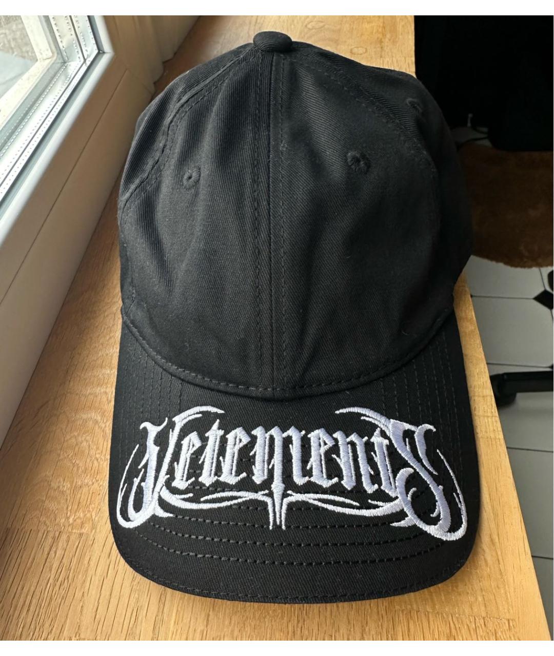 VETEMENTS Антрацитовая хлопковая кепка, фото 6