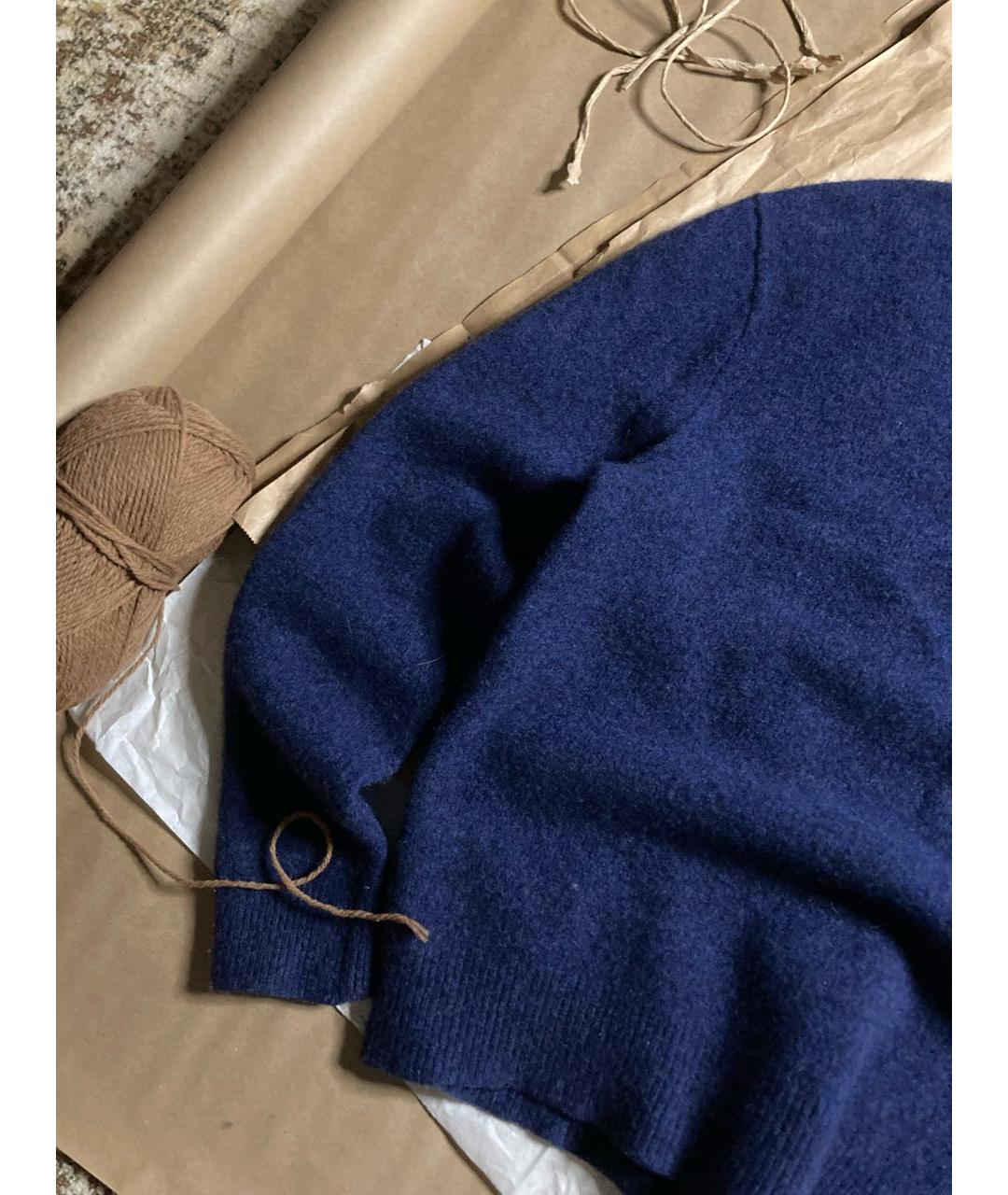 POLO RALPH LAUREN Темно-синий шерстяной джемпер / свитер, фото 6