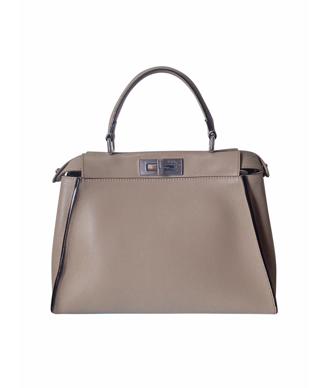 FENDI Кожаная сумка с короткими ручками, фото 1