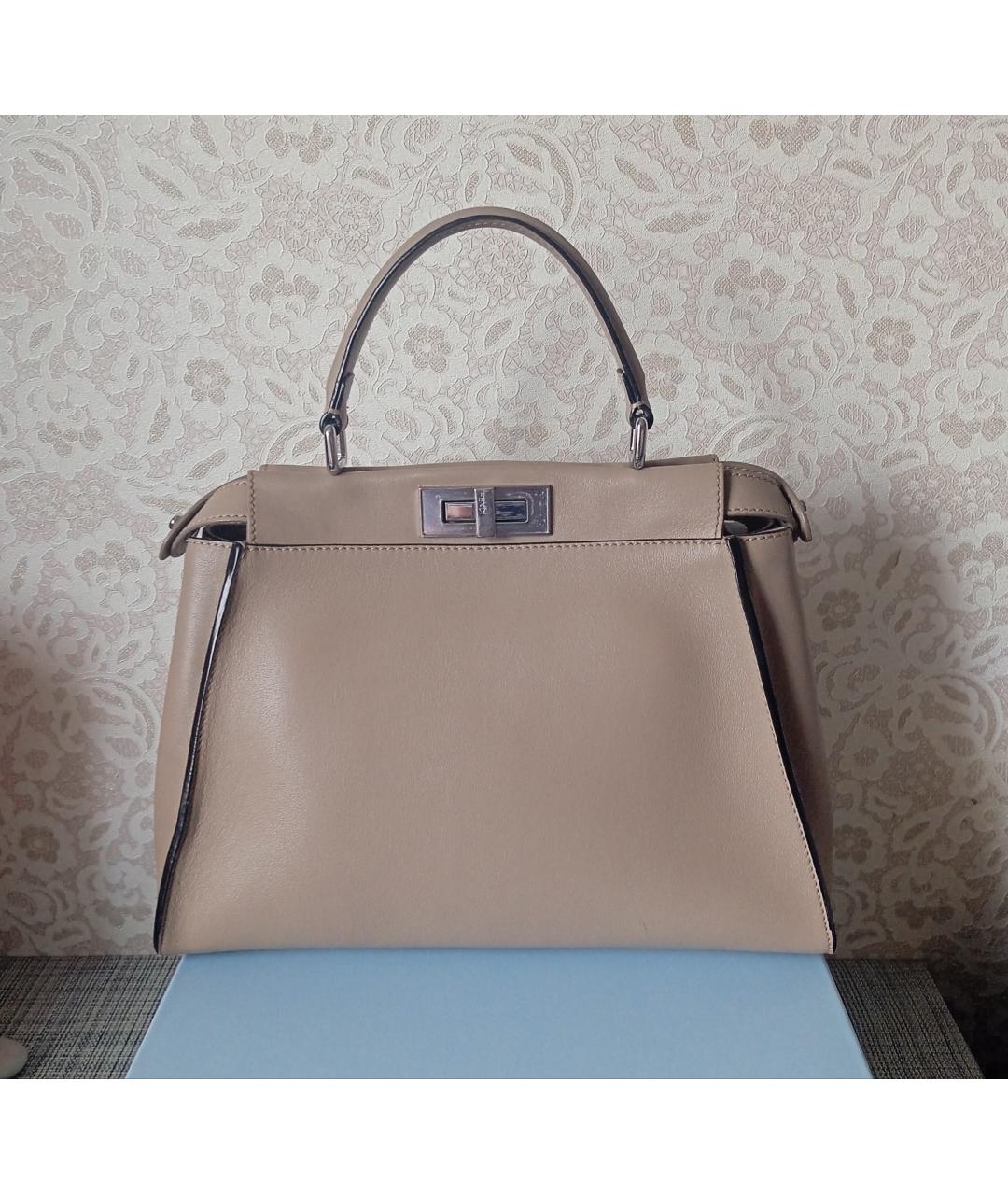 FENDI Кожаная сумка с короткими ручками, фото 9