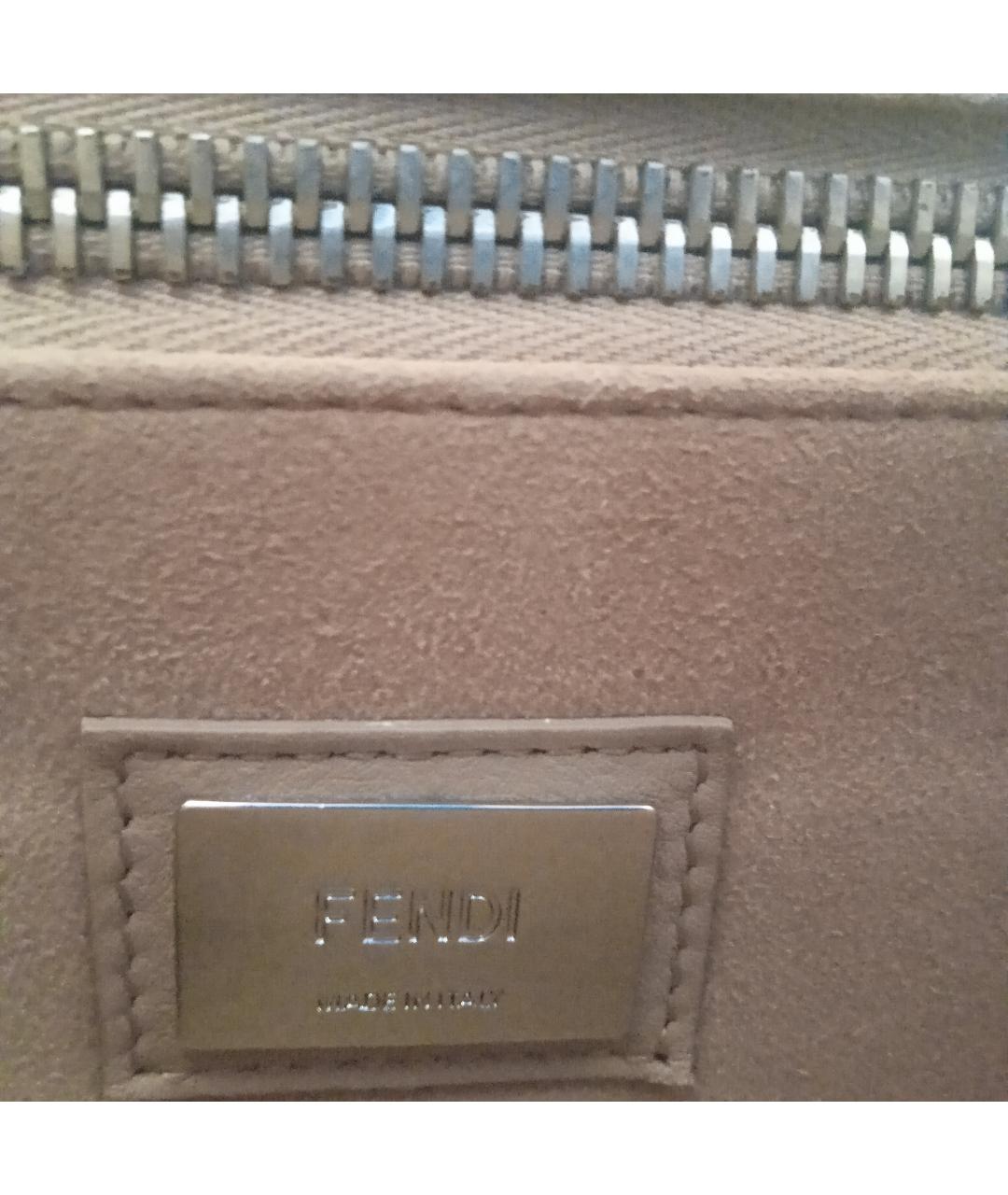 FENDI Кожаная сумка с короткими ручками, фото 7