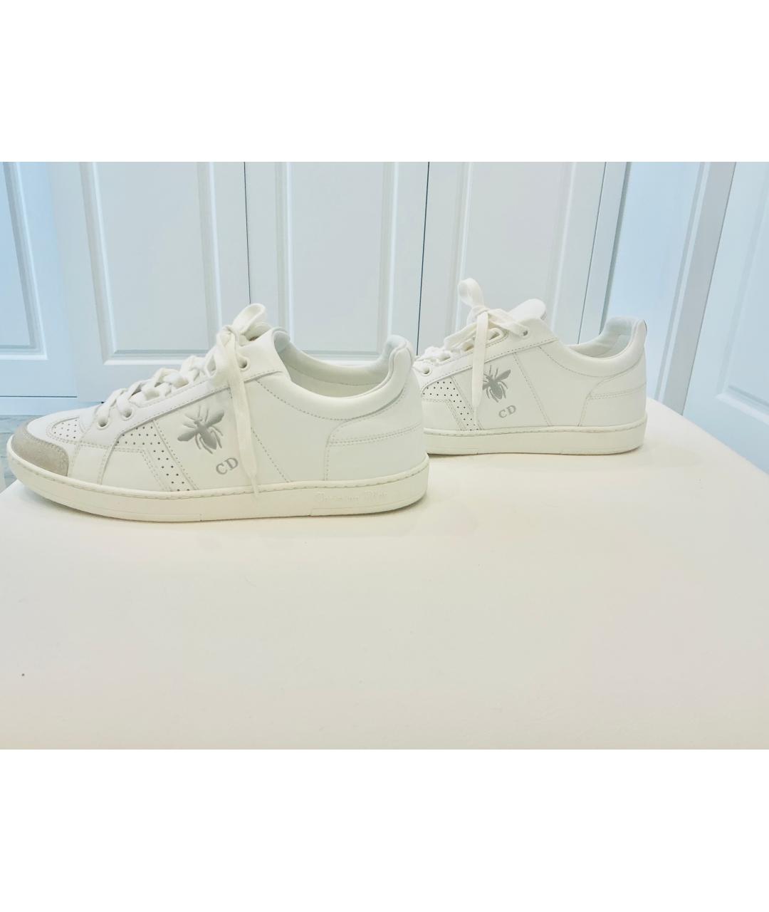 CHRISTIAN DIOR Белые кожаные кроссовки, фото 5