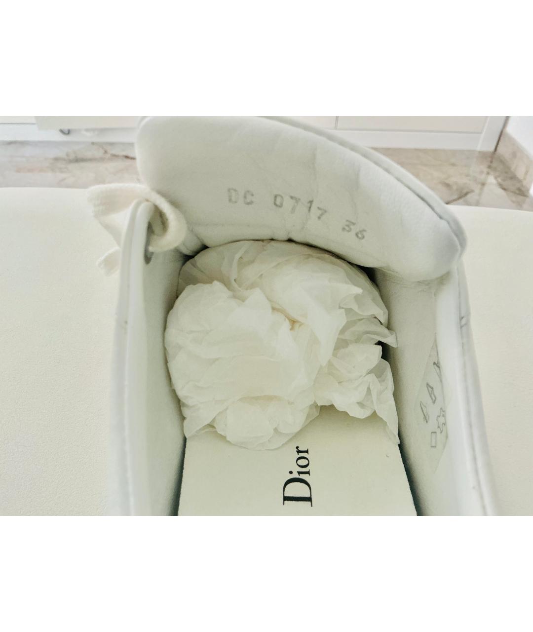 CHRISTIAN DIOR Белые кожаные кроссовки, фото 7