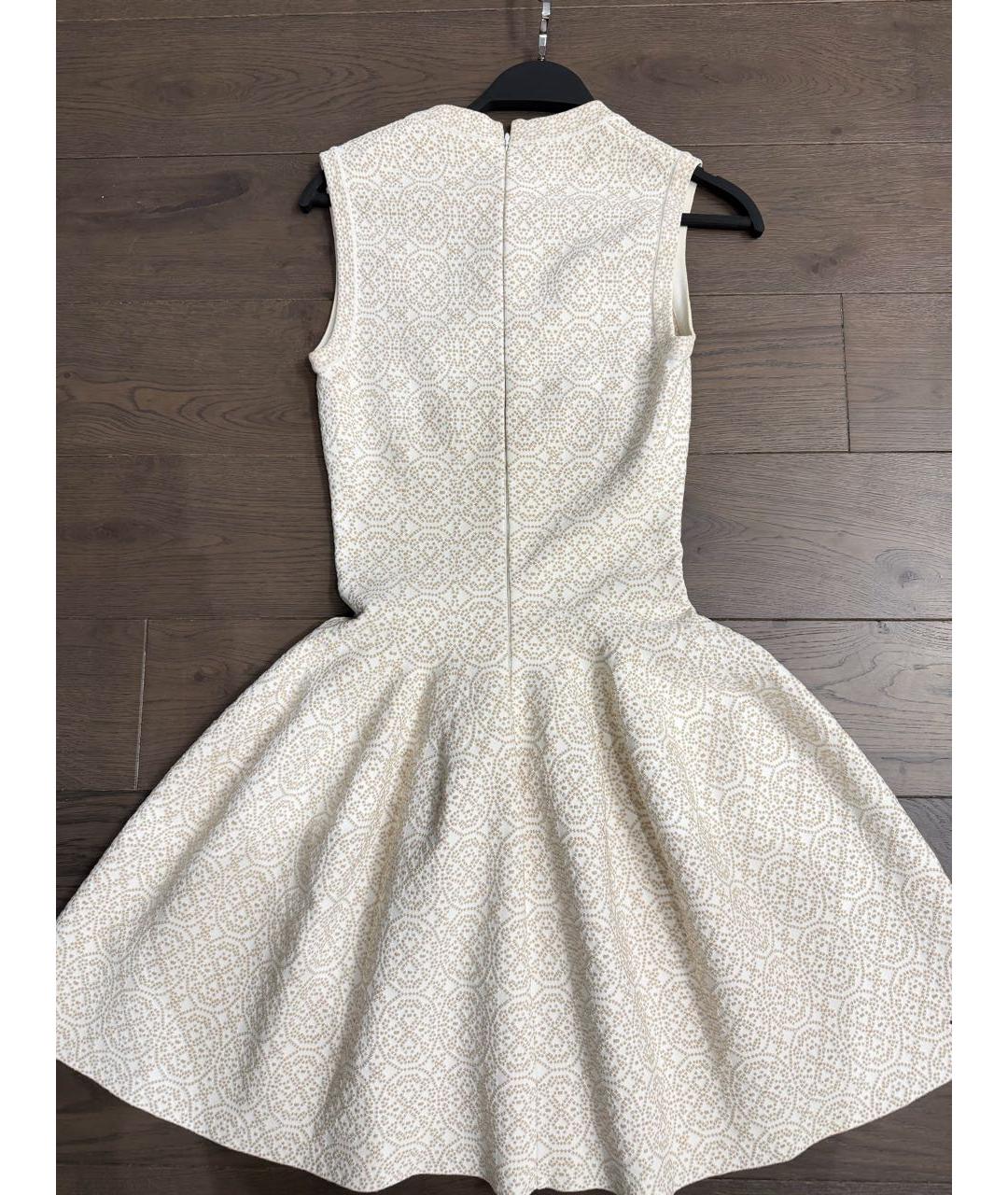 ALAIA Белое вискозное коктейльное платье, фото 2