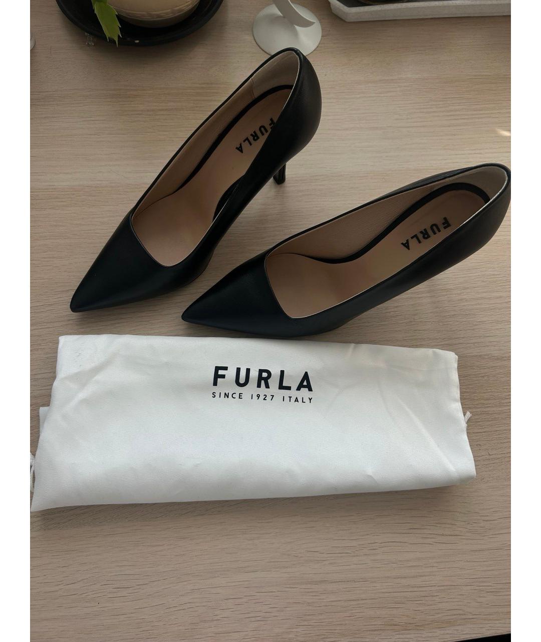 FURLA Черные кожаные туфли, фото 2