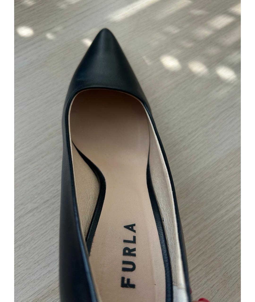 FURLA Черные кожаные туфли, фото 4
