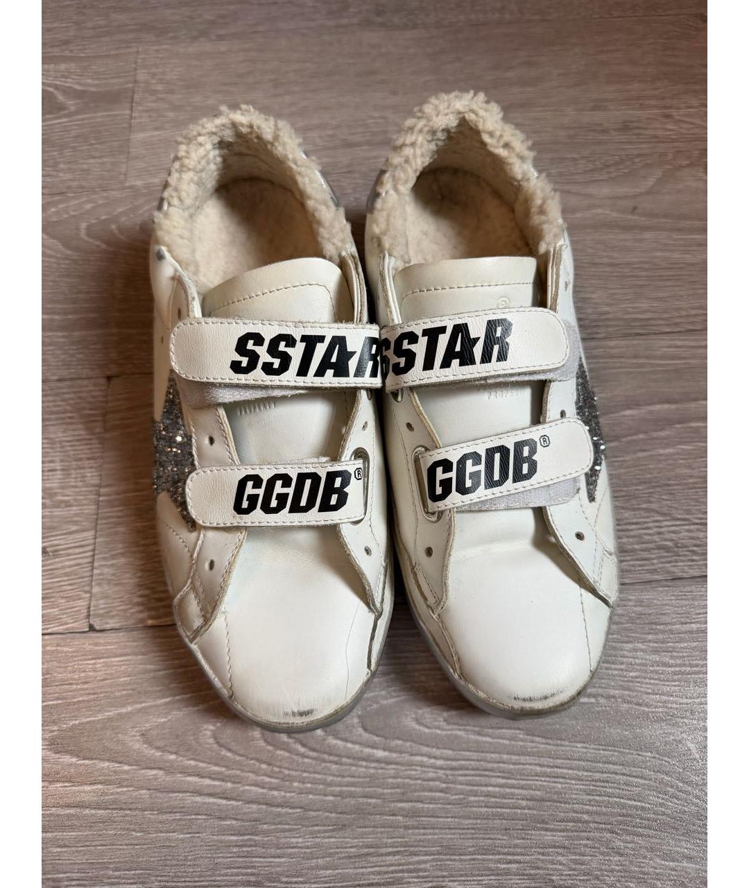 GOLDEN GOOSE DELUXE BRAND Белые кожаные кроссовки, фото 2