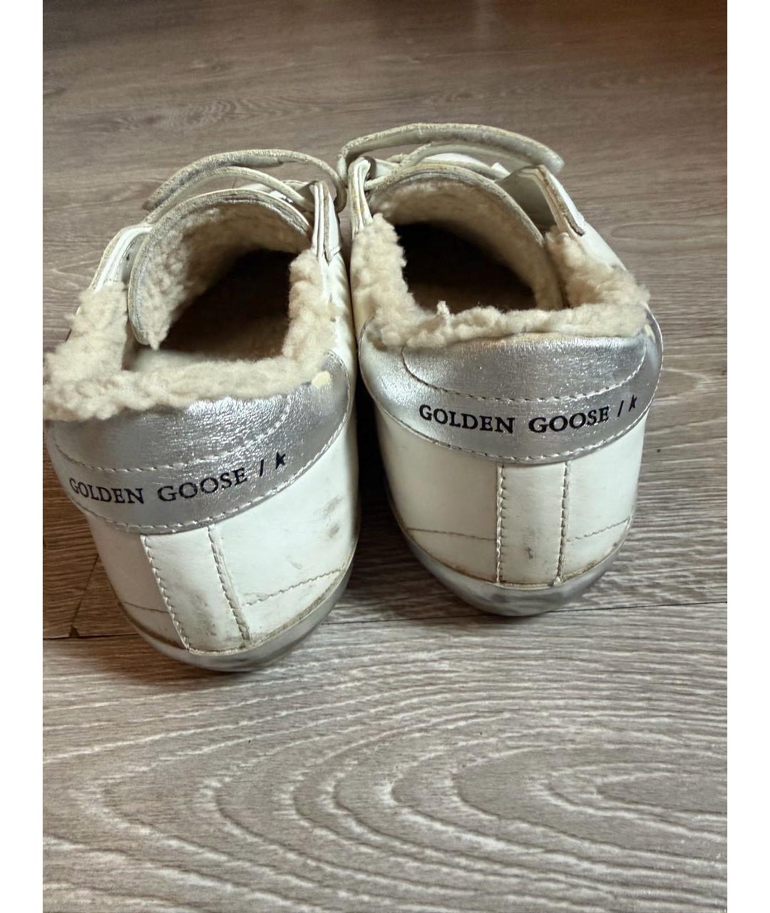 GOLDEN GOOSE DELUXE BRAND Белые кожаные кроссовки, фото 4