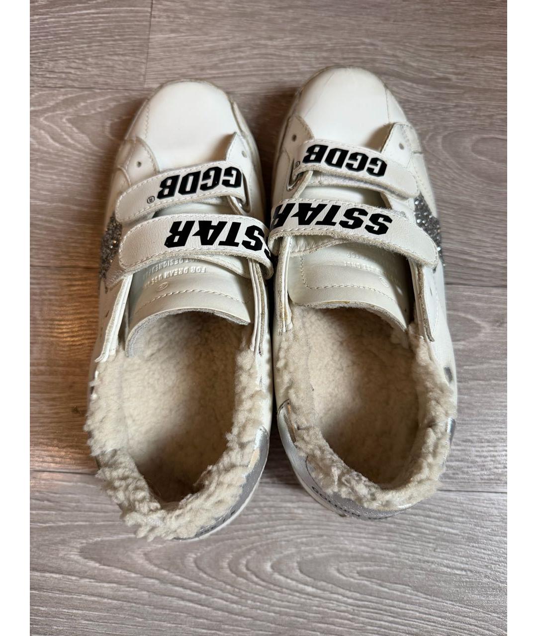 GOLDEN GOOSE DELUXE BRAND Белые кожаные кроссовки, фото 3