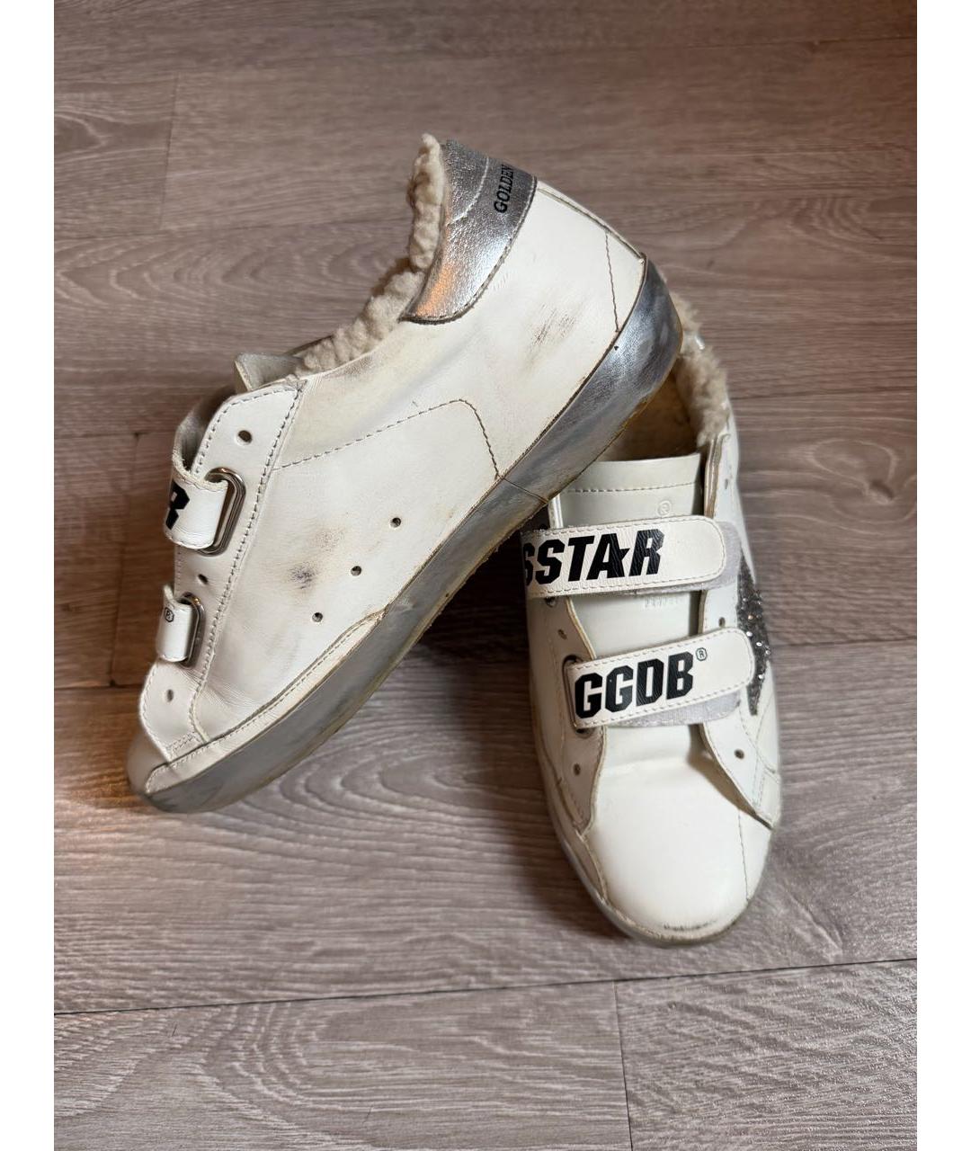 GOLDEN GOOSE DELUXE BRAND Белые кожаные кроссовки, фото 6