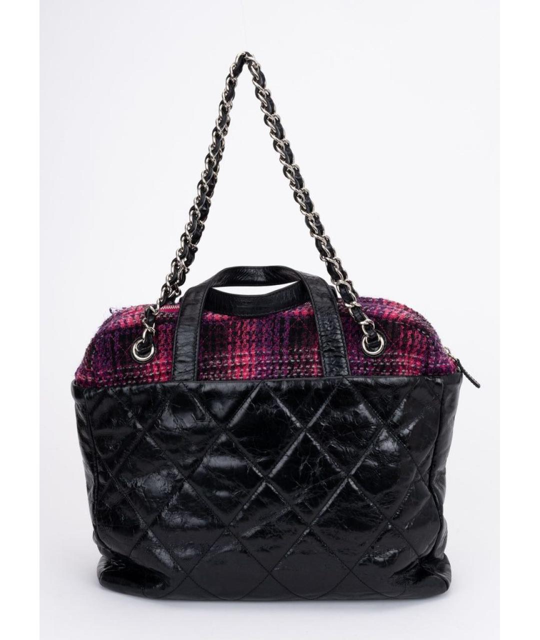 CHANEL Черная кожаная сумка тоут, фото 3